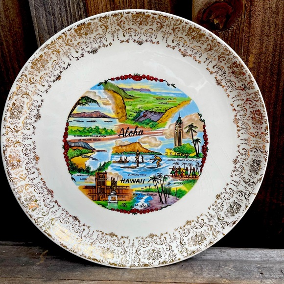 Vintage Hawaiian Aloha Plate - Picture 1 of 6
